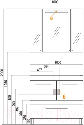 Тумба для ванной Акватон Мадрид 100 М (1A127903MA010)