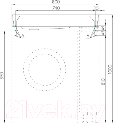 Тумба под умывальник Акватон Лондри 20 (1A236101LH010)