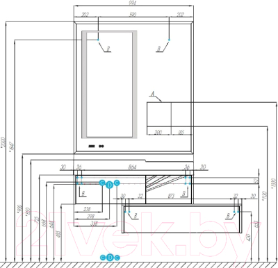 Тумба под умывальник Акватон Сакура 100 (1A234901SKW80)