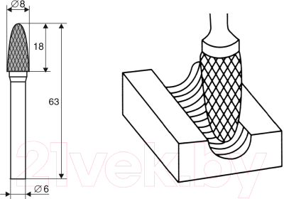 Борфреза Энкор 21708