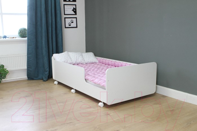 Кровать-тахта детская Можга Капризун 4 / Р439 (белый)
