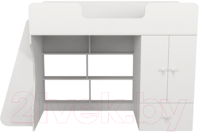 Кровать-чердак детская Можга Капризун 2 со шкафом / Р446