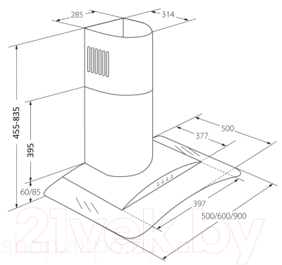 Вытяжка купольная Akpo Largo 60 WK-4