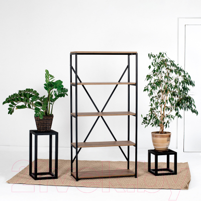 Стеллаж Millwood Neo Loft СН-1 Л (дуб табачный Craft/металл черный)