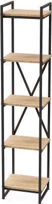Стеллаж Millwood Neo Loft СН-2 Л (дуб золотой Craft/металл черный) - фото