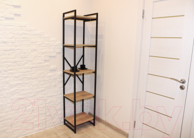 Стеллаж Millwood Neo Loft СН-2 Л (дуб золотой Craft/металл черный)