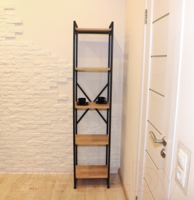 Стеллаж Millwood Neo Loft СН-2 Л (дуб золотой Craft/металл черный)