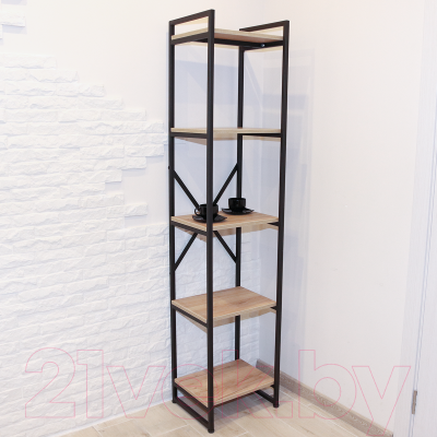 Стеллаж Millwood Neo Loft СН-2 Л (дуб золотой Craft/металл черный)