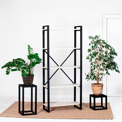 Стеллаж Millwood Neo Loft СН-3 Л (дуб белый Craft/металл черный)