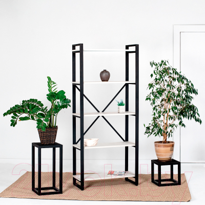 Стеллаж Millwood Neo Loft СН-3 Л (дуб белый Craft/металл черный)