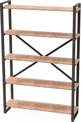 Стеллаж Millwood Neo Loft СН-4 Л (дуб табачный Craft/металл черный) - фото