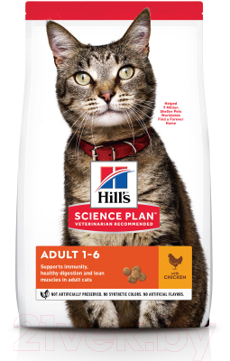 Сухой корм для кошек Hill's Science Plan Adult Optimal Care Chicken / 604058 - фото
