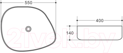 Умывальник BelBagno BB1435-Nero