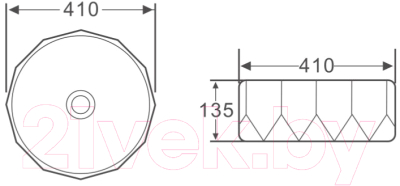 Умывальник BelBagno BB1409H301