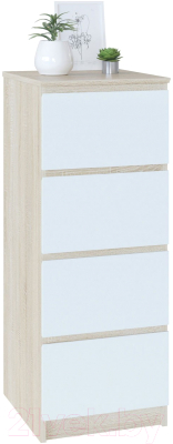 Комод Сокол-Мебель Т-4Р (дуб сонома/белый) - фото