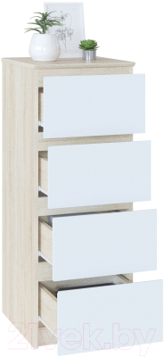 Комод Сокол-Мебель Т-4Р (дуб сонома/белый)