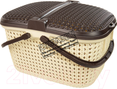 Корзина Эльфпласт Paola EP428 (25л, слоновая кость) - фото