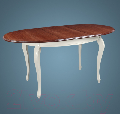 Обеденный стол ТехКомПро Азалия 1250 (дуб тон орех с патиной/ножка 10)