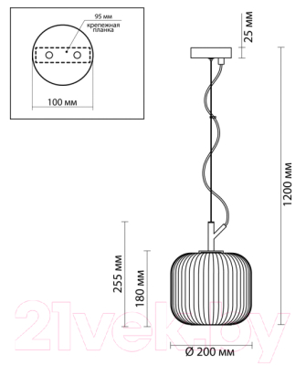 Потолочный светильник Odeon Light Roofi 4753/1