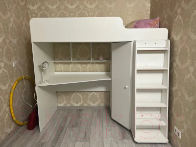 Кровать-чердак детская Можга Капризун 5 с рабочей зоной / Р440