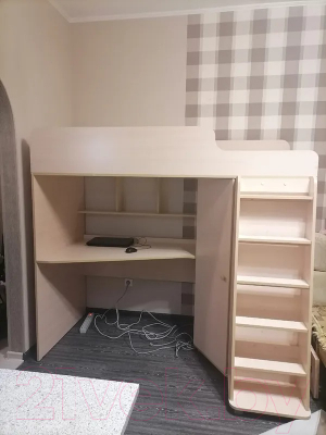 Кровать-чердак детская Можга Капризун 5 с рабочей зоной / Р440