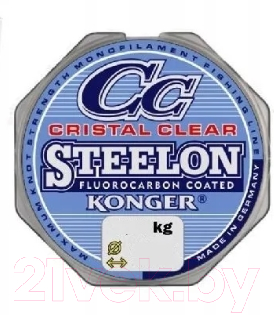 Леска монофильная Konger Steelon Crictal Clear Fluorocarbon 0.20мм 150м / 239150020 - фото