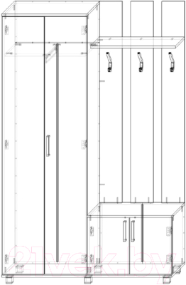Секция в прихожую Modern Лира (венге/дуб млечный)