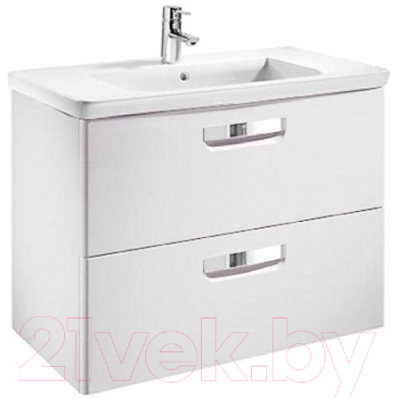 Тумба с умывальником Roca The Gap 60 / A327472000 + ZRU9302879 (белый глянец) - фото