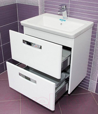 Тумба с умывальником Roca The Gap 60 / A327472000 + ZRU9302879 (белый глянец)