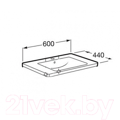 Тумба с умывальником Roca The Gap 60 / A327472000 + ZRU9302879 (белый глянец)