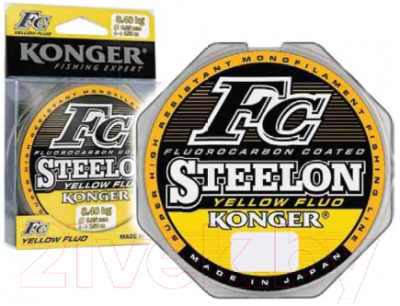 Леска монофильная Konger Steelon Fc Yellow Fluo 0.18мм 150м / 246150018