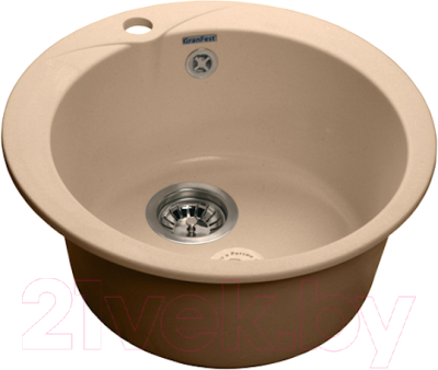 Мойка кухонная GranFest Rondo GF-R480 (топаз) - фото