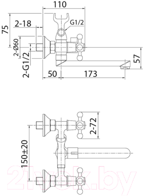 Смеситель Milardo Duplex DUPSB02M02