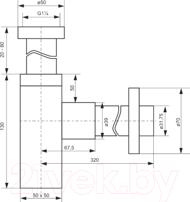 Сифон Deante NHC 031K