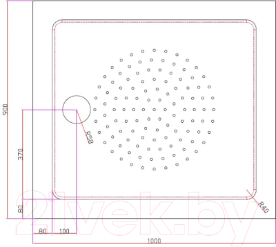 Душевой поддон Cezares TRAY-A-AH-100/90-15-W