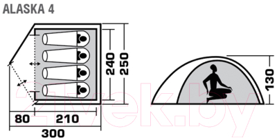 Палатка Jungle Camp Alaska 4 / 70859