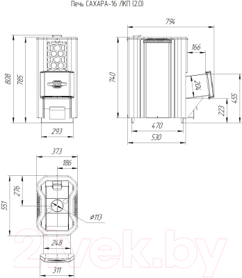 Печь-каменка Теплодар Сахара 16 ЛКП (2.0)