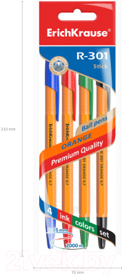 Набор шариковых ручек Erich Krause R-301 Orange / 44594