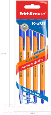 Набор шариковых ручек Erich Krause R-301 Orange / 22189