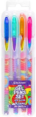Набор гелевых ручек Darvish DV-3607-4 - фото