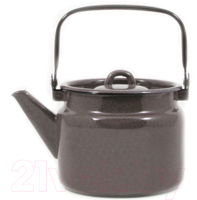 Чайник Лысьвенские эмали Коричневый рябчик С-2710/РкЭ - фото