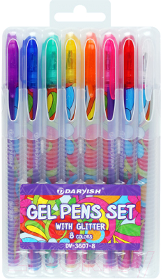 Набор гелевых ручек Darvish DV-3607-8 - фото