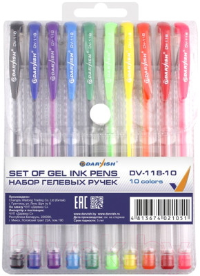 Набор гелевых ручек Darvish DV-118-10 - фото