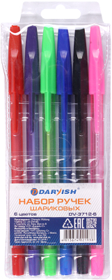Набор шариковых ручек Darvish DV-3712-6 - фото