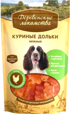 Лакомство для собак Деревенские лакомства Куриные дольки нежные - фото