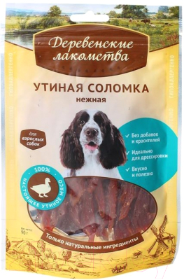 Лакомство для собак Деревенские лакомства Утиная соломка нежная - фото