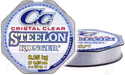 Леска монофильная Konger Steelon Crictal Clear 0.10мм 30м / 240030010