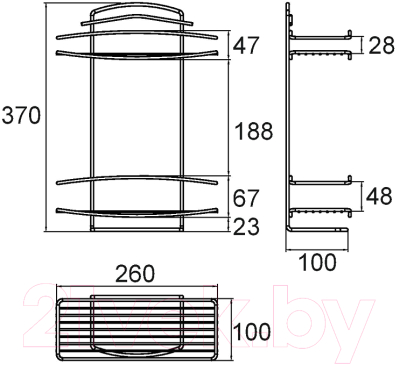 Полка для ванной Milardo 212W020M44