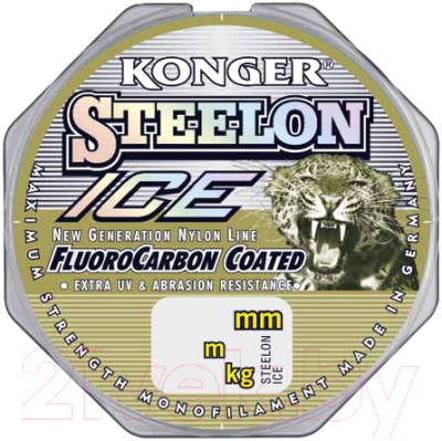 Леска монофильная Konger Steelon Fluorocarbon Ice 0.14мм 50м / 220050014 - фото