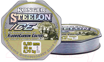 Леска монофильная Konger Steelon Fluorocarbon Ice 0.14мм 50м / 220050014